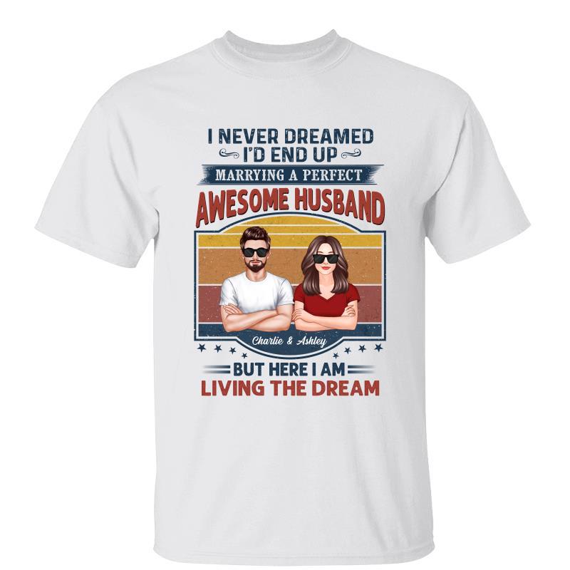 Marrying A Perfect Awesome Husband Couple Personalized Shirt