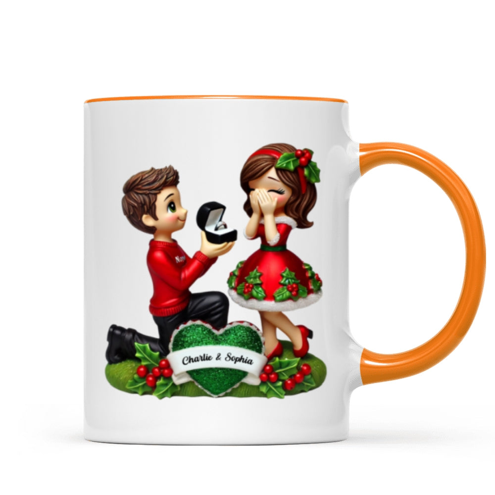 Marriage Proposal Personalized Mug, Personalized Newly Engaged Present, She Said Yes! Custom Just Engaged Gifts for Couples