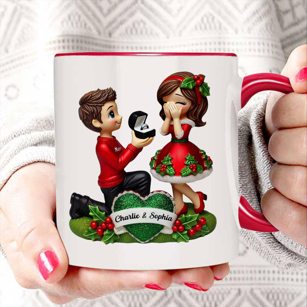 Marriage Proposal Personalized Mug, Personalized Newly Engaged Present, She Said Yes! Custom Just Engaged Gifts for Couples